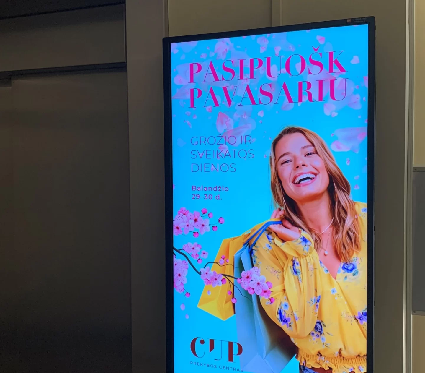 Reklaminiai ekranai 3 burės verslo centre