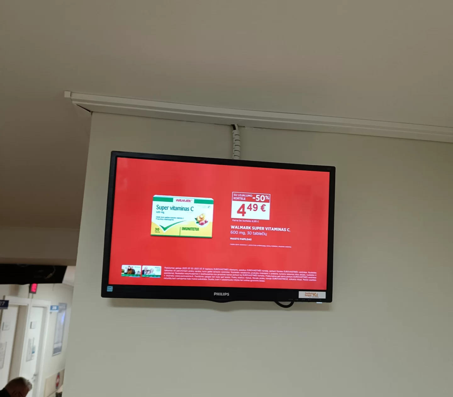 Reklaminiai ekranai VŠĮ Jūrininkų sveikatos priežiūros centre