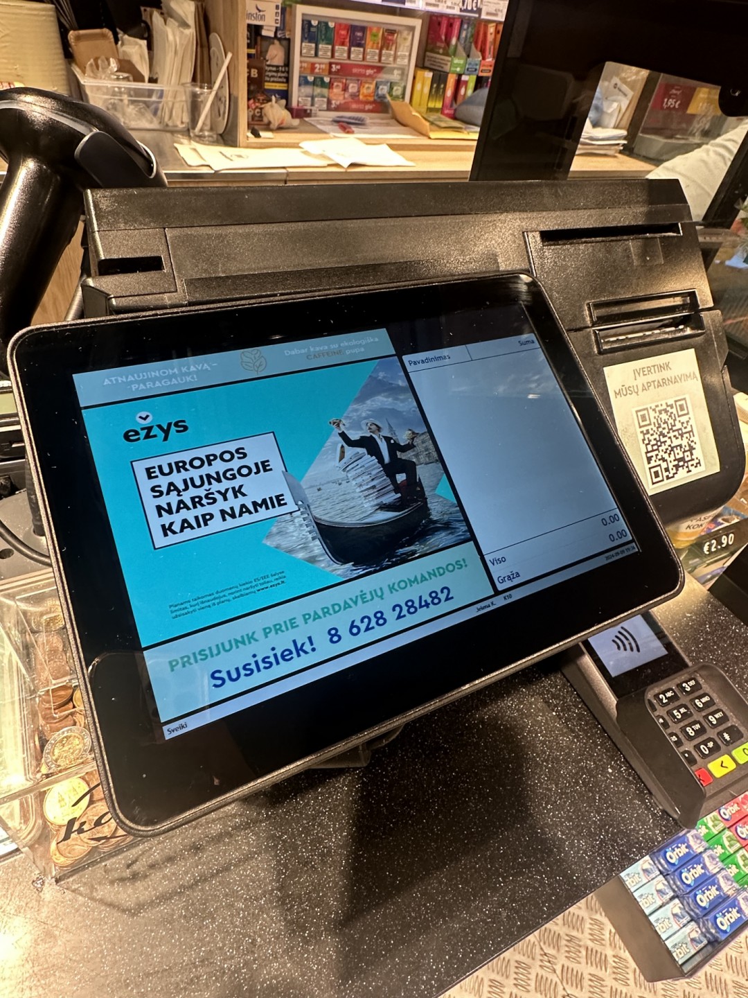 Narvesen POS kasų ekranai Eldrive (Raseiniai)