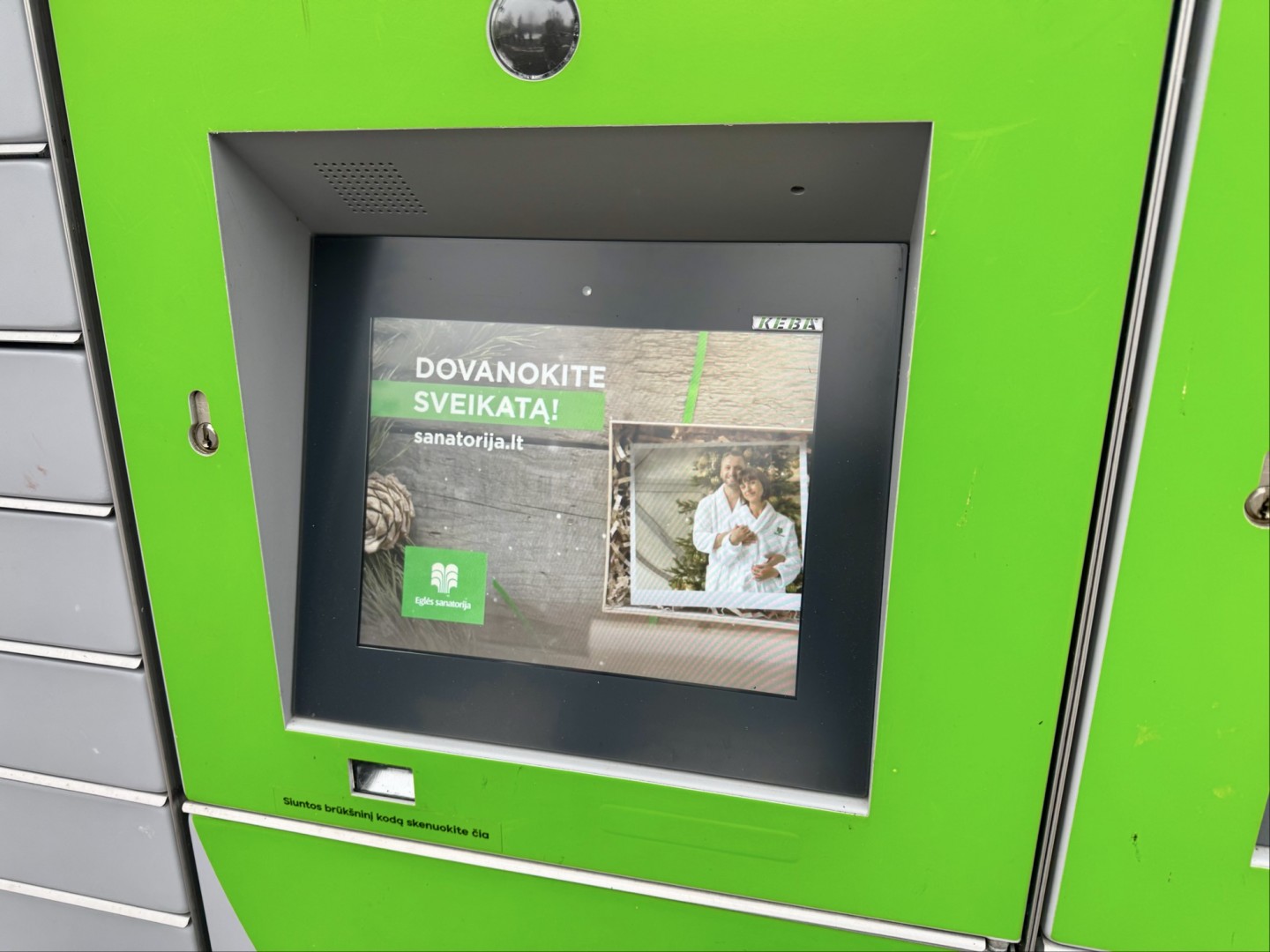 uDrop paštomatų ekranai Latvijoje