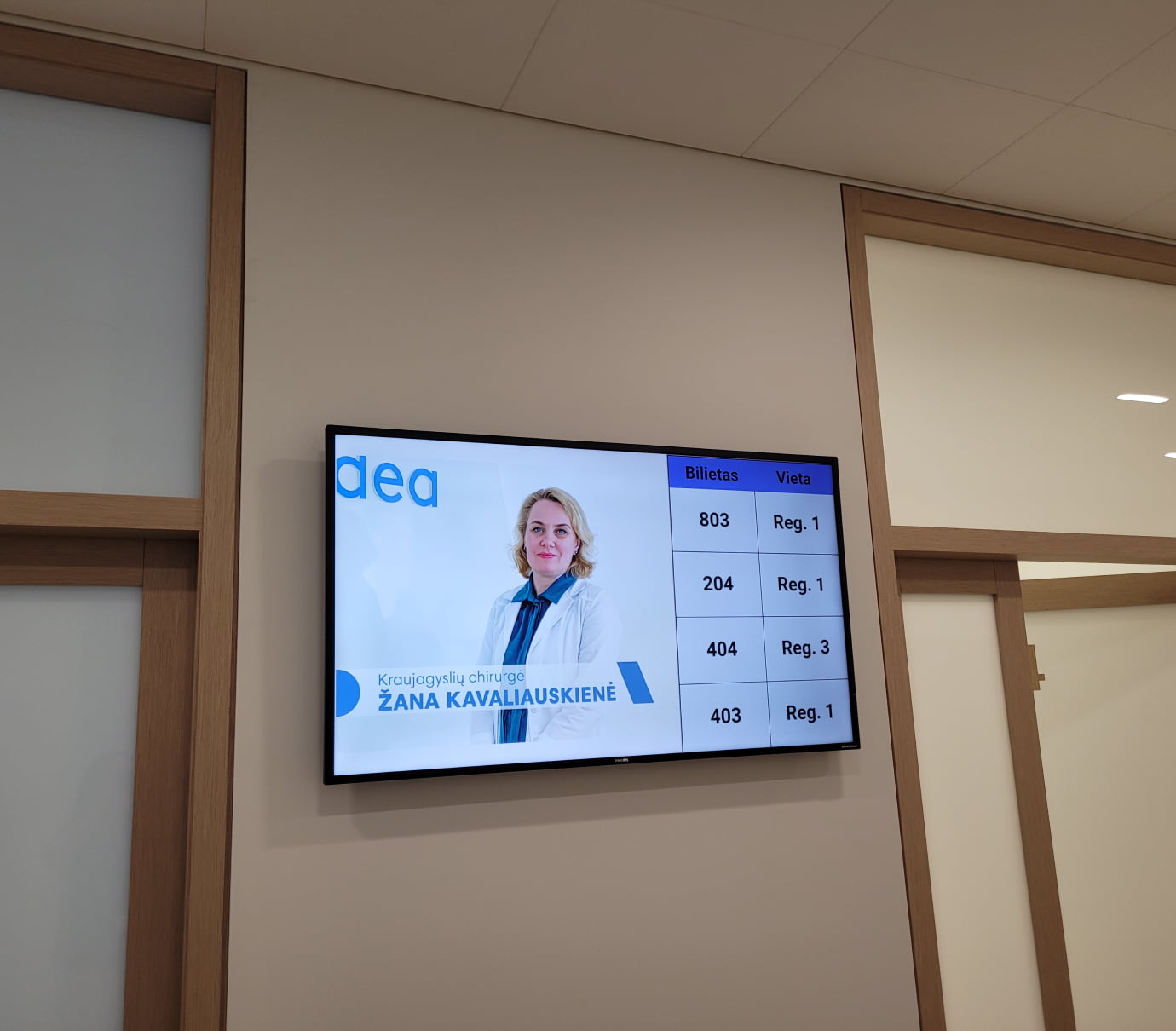 Kauno Affidea klinikos ekranai