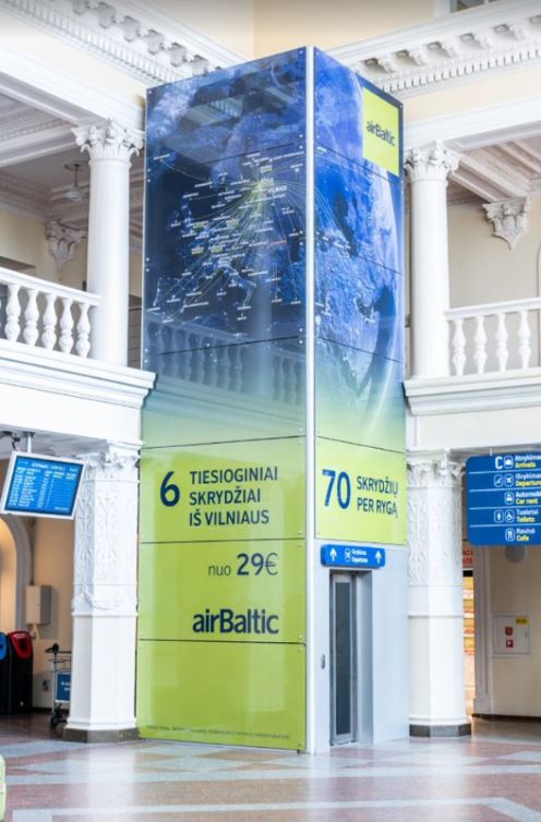 Lipdukas ant lifto V-KIT-09 (Atvykimo terminalas)