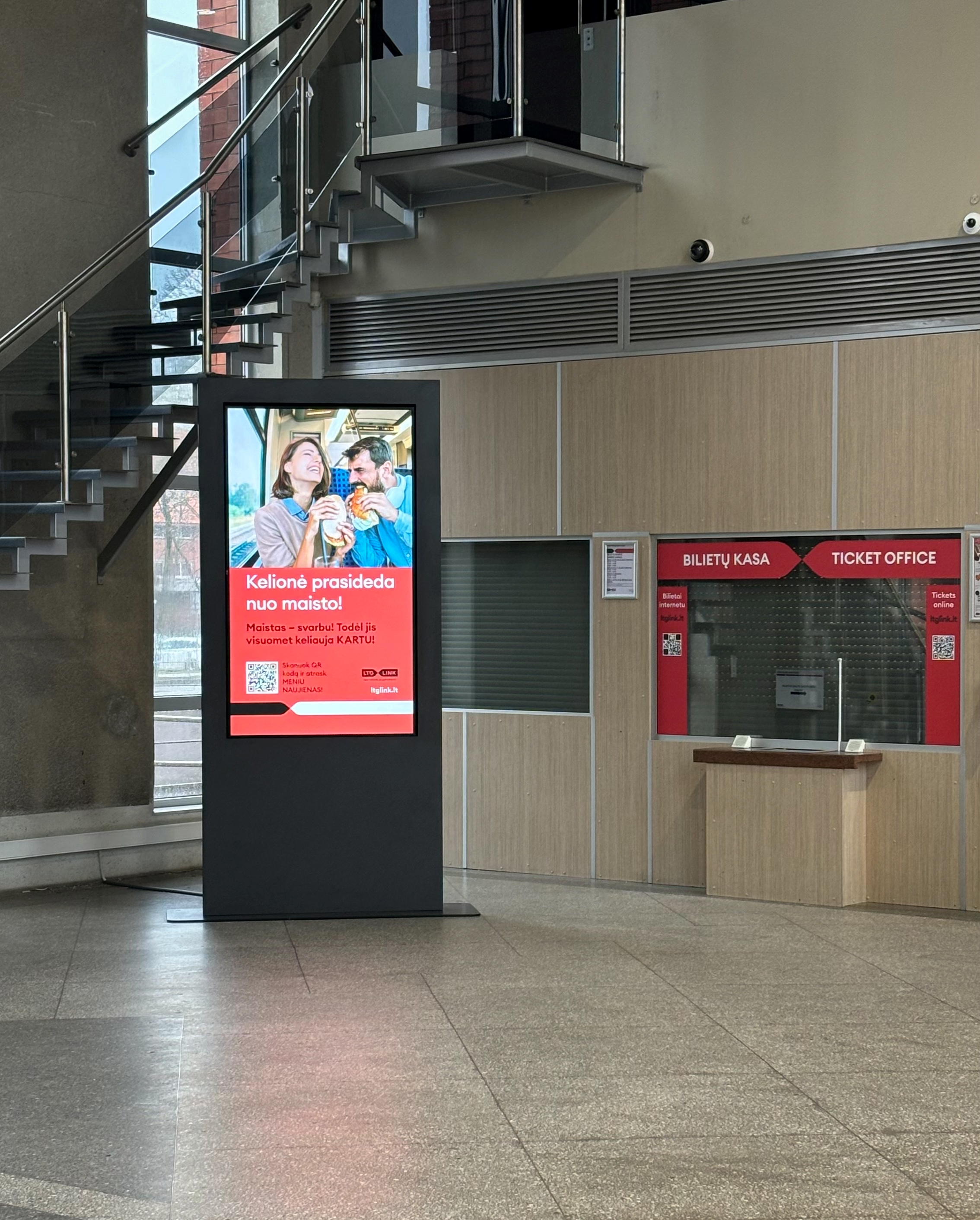 Klaipėdos geležinkelio stoties ekranas