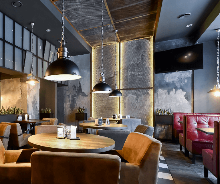 Grill London Senamiestis (Vokiečių g.) reklaminiai ekranai