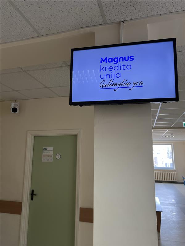 Reklaminiai ekranai VŠĮ Vilniaus rajono centrinėje poliklinikoje