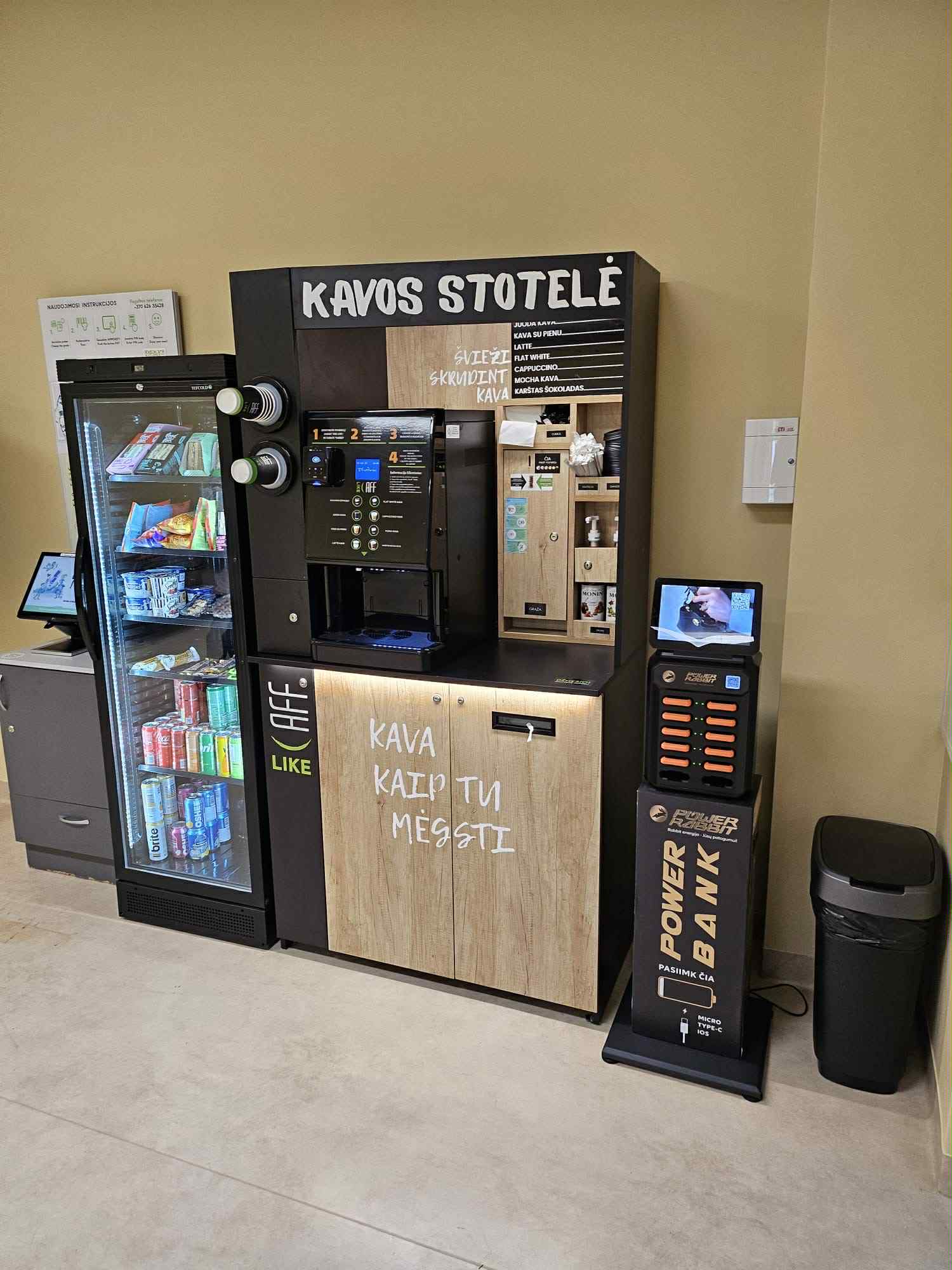 PowerRabbit stotelių ekranai Kauno Technologijos universitete