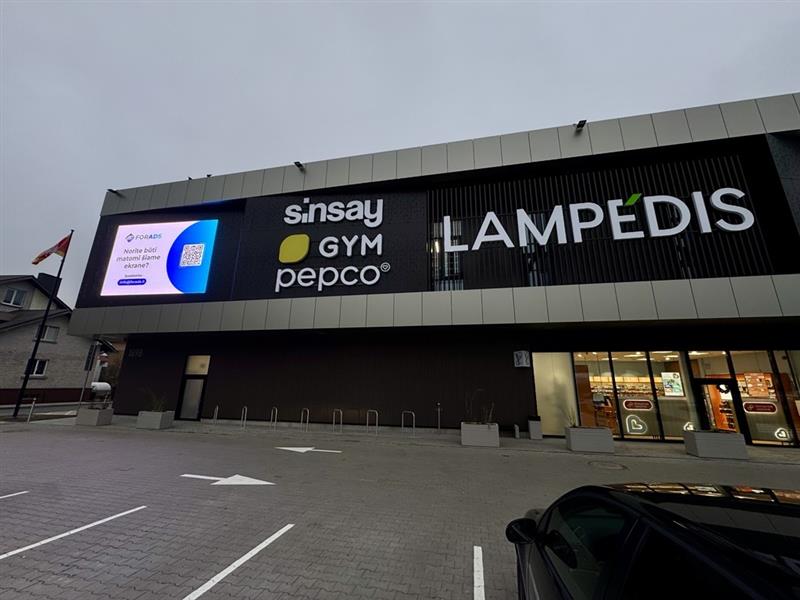 Reklaminis LED lauko ekranas Kaune, Raudondvario pl. 169B