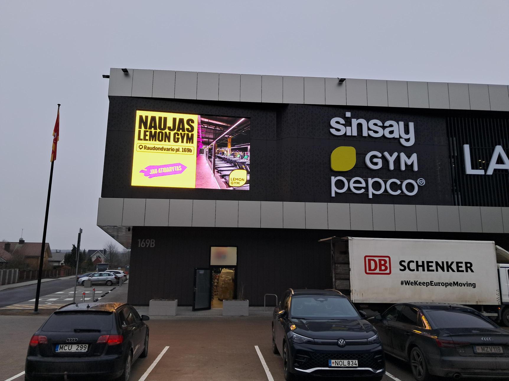 Reklaminis LED lauko ekranas Kaune, Raudondvario pl. 169B