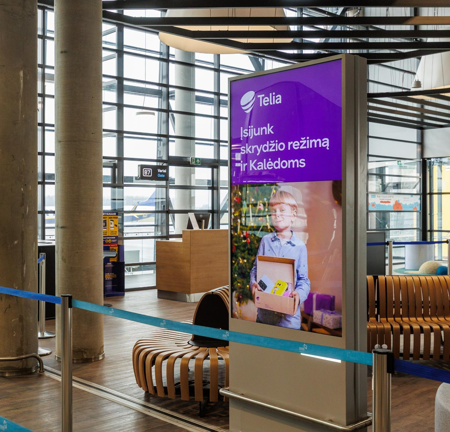 Dvipusis ekranas ne Šengene (išvykimas, ne Šengeno salė)