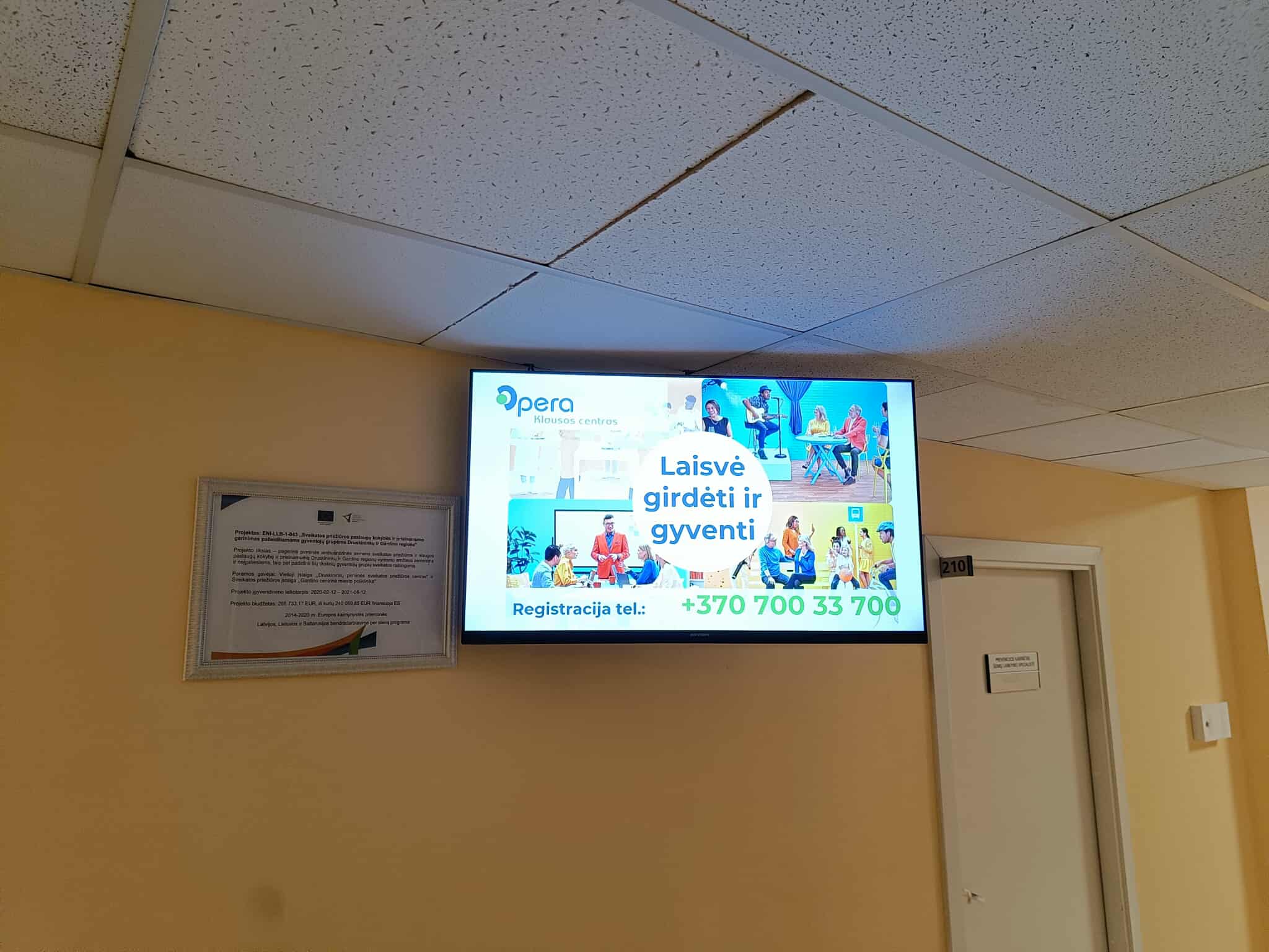 Reklaminiai ekranai Druskininkų pirminės sveikatos priežiūros centre