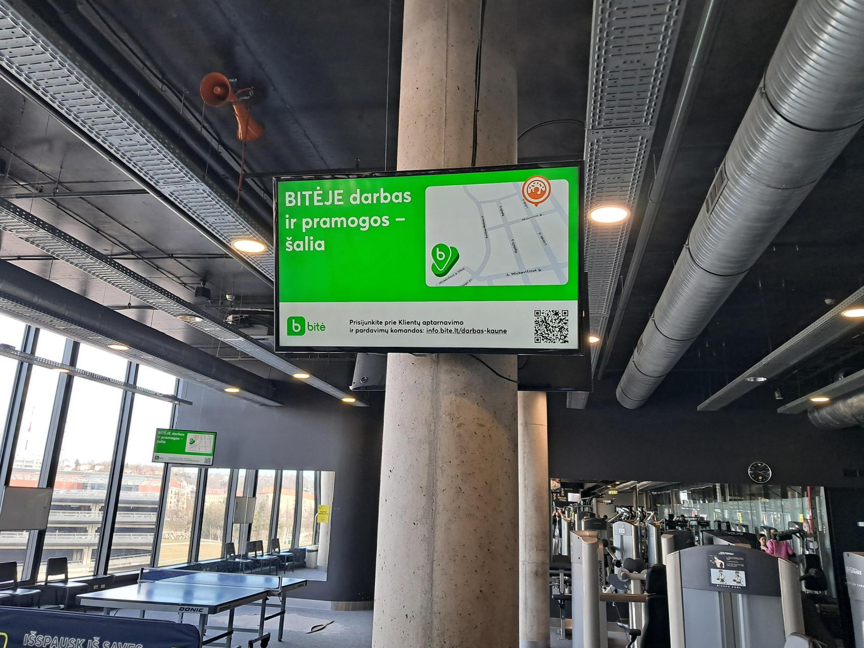 Lemon Gym Žalgirio arena reklaminiai ekranai