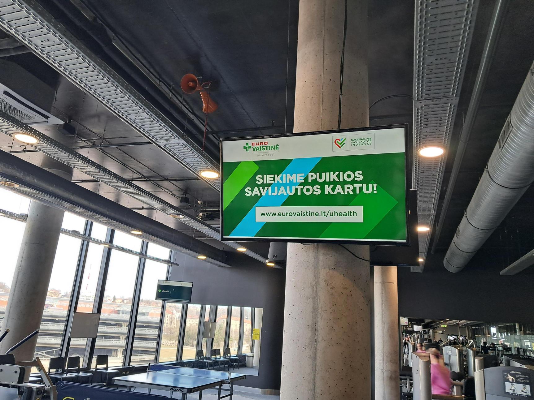 Lemon Gym Žalgirio arena reklaminiai ekranai
