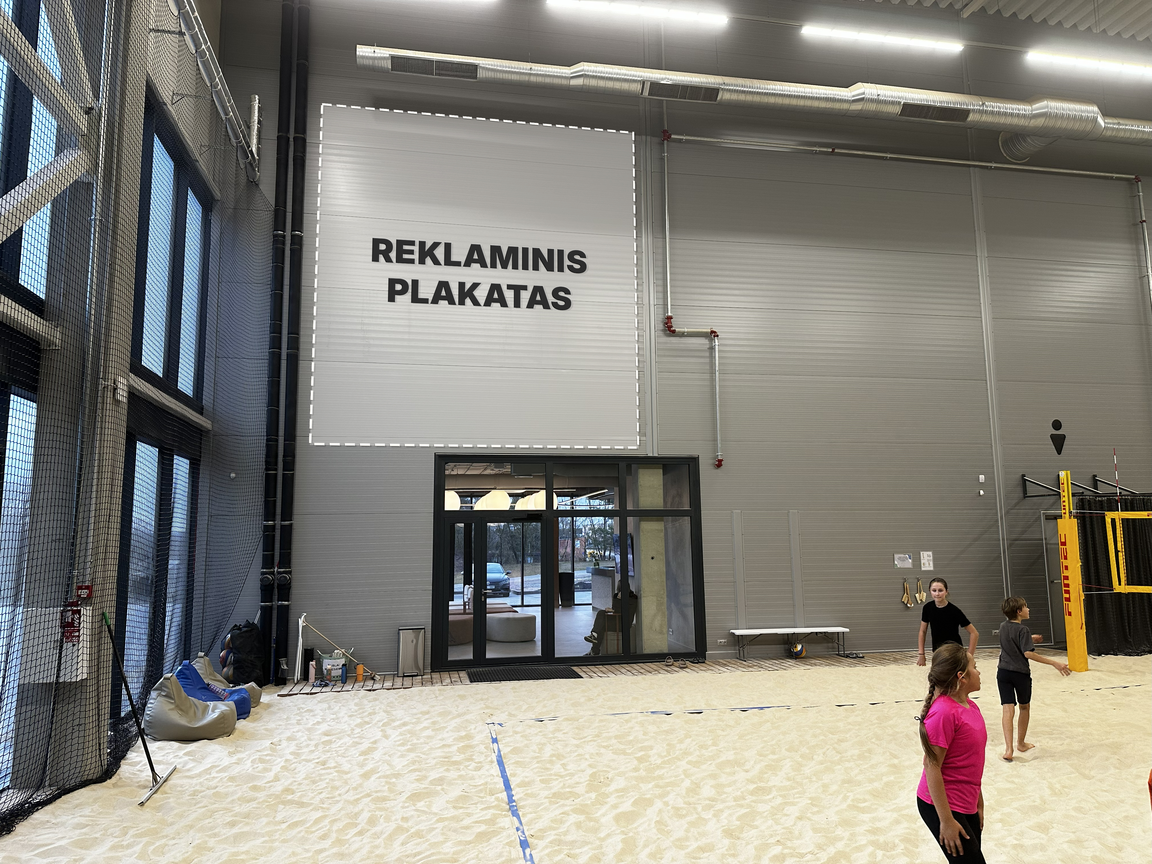 Reklaminiai plakatai VolleyART house 1 aikštelėje