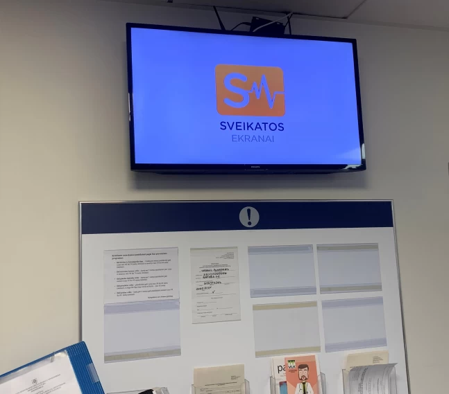 Reklaminis ekranas LR VRM Medicinos centre
