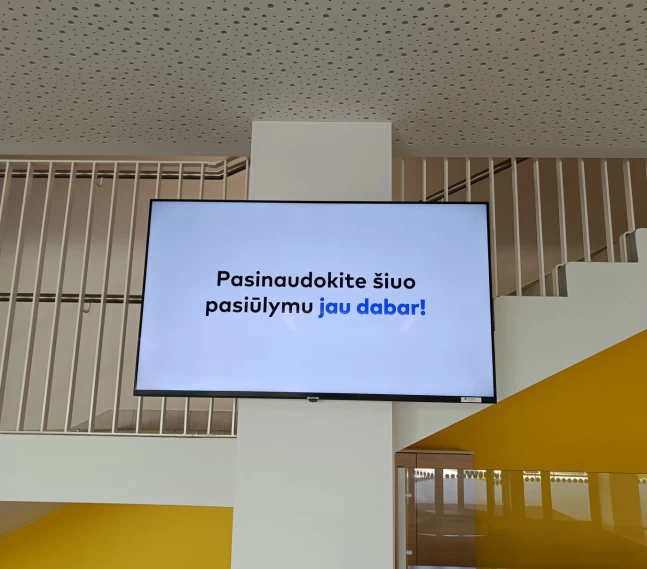 Reklaminiai ekranai VUL Santaros klinikų vaikų konsultacijų poliklinika