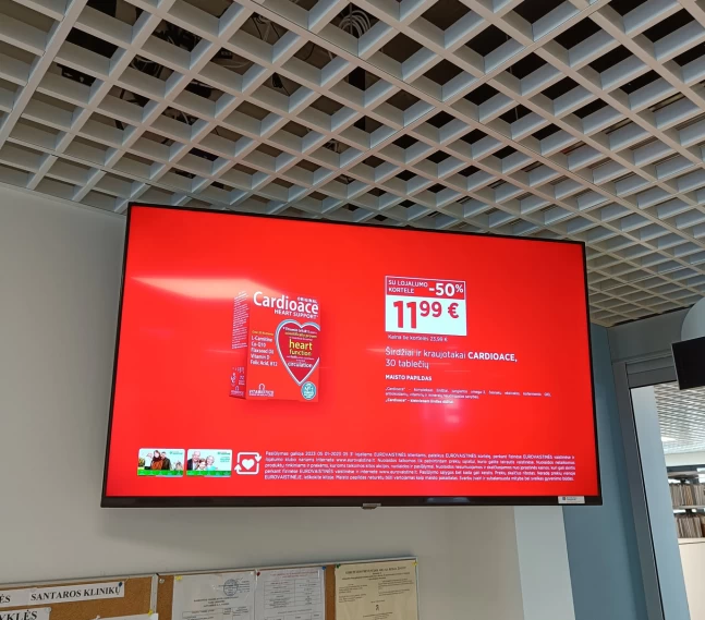 Reklaminiai ekranai VUL Santaros klinikų vaikų konsultacijų poliklinika