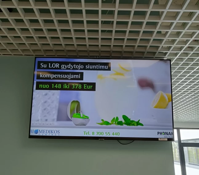 Reklaminiai ekranai VUL Santaros klinikų vaikų konsultacijų poliklinika