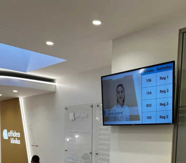 Vilniaus Affidea klinikos ekranai