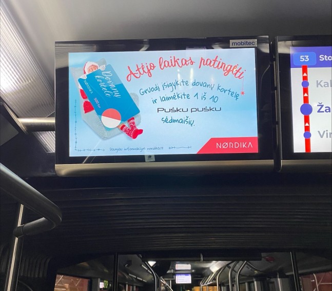 Vilniaus viešojo transporto ekranai, Vilnius