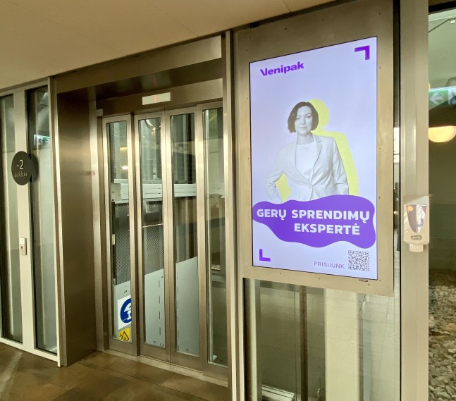 Reklaminis ekranas Paupio verslo centre