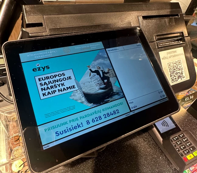 Narvesen POS kasų ekranai Vilniuje