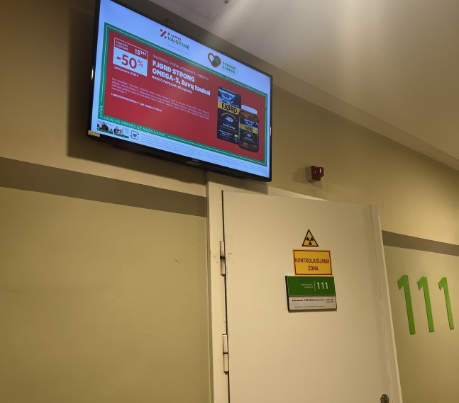 Reklaminiai ekranai VŠĮ Vilniaus centro poliklinikoje, Lukiškių filiale
