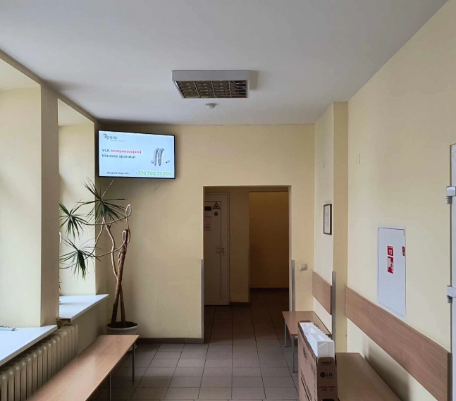 Reklaminiai ekranai VŠĮ Vilniaus centro poliklinikoje, Vytenio filiale